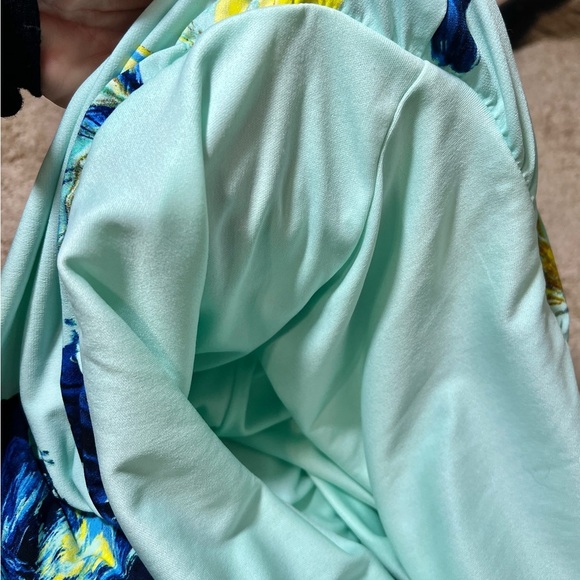 Alfani Woman Long Sleeve Blouse Size 1X Floral Printed Bell Ruffle Sleeve Shirt - Picture 7 of 8